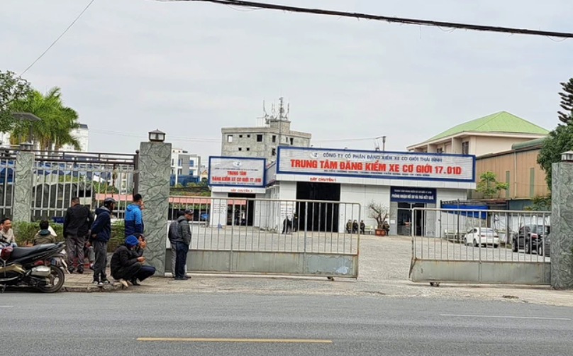 Trung tâm đăng kiểm xe cơ giới 17-01D ở Thái Bình.