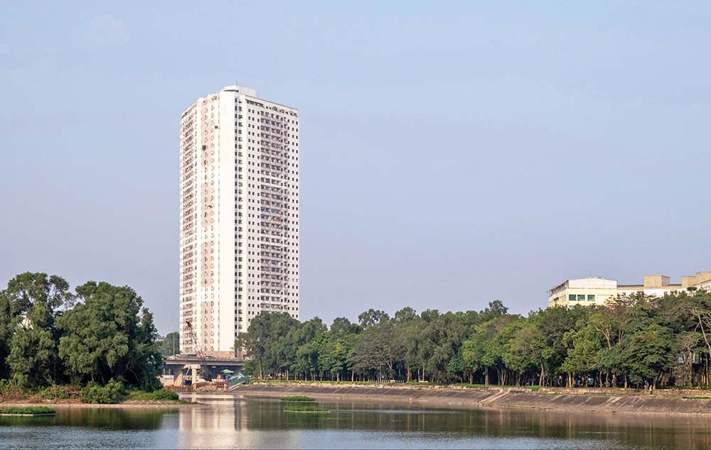 Tòa nhà dự án VP6 Linh Đàm xây dựng vượt phép.