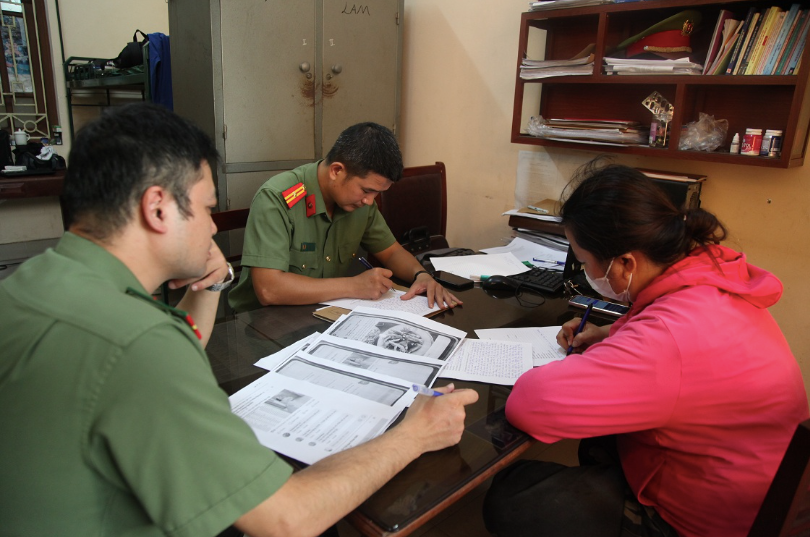 Công an làm việc với đối tượng N. T. N.