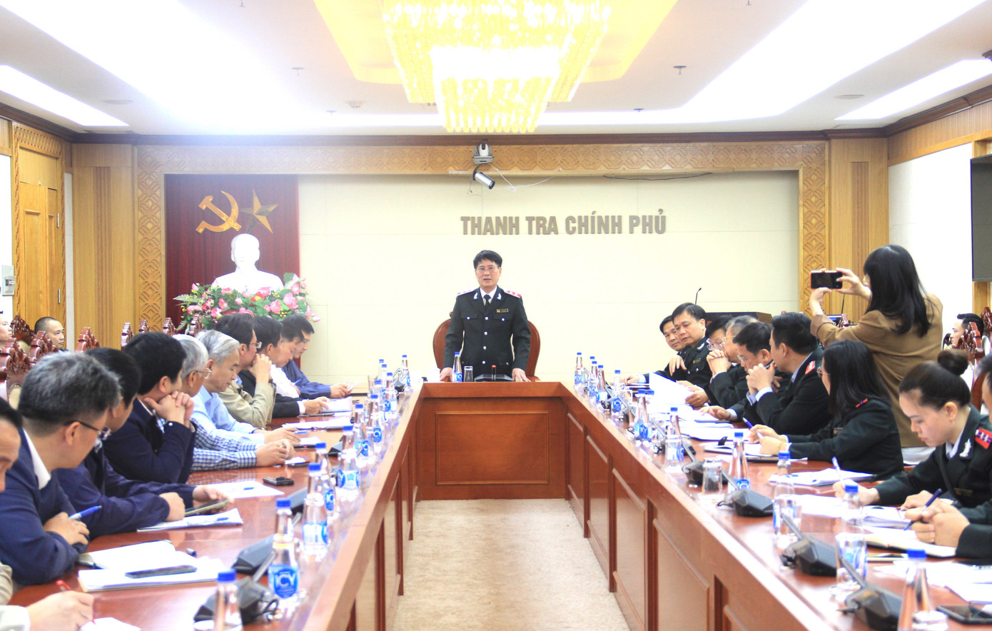 Toàn cảnh buổi công bố quyết định thanh tra.