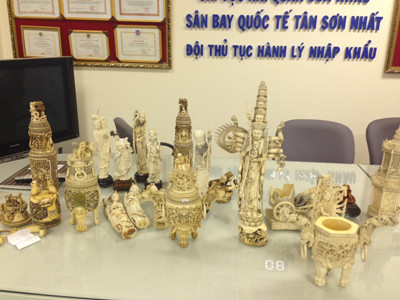 Những chế tác từ ngà voi châu Phi được tuồn lậu vào Việt Nam 