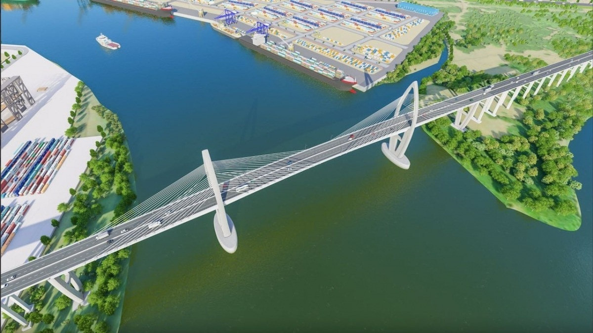 Phối cảnh cầu Phước Anh. Nguồn: Ban Quản lý dự án giao thông khu vực cảng Cái Mép - Thị Vải.