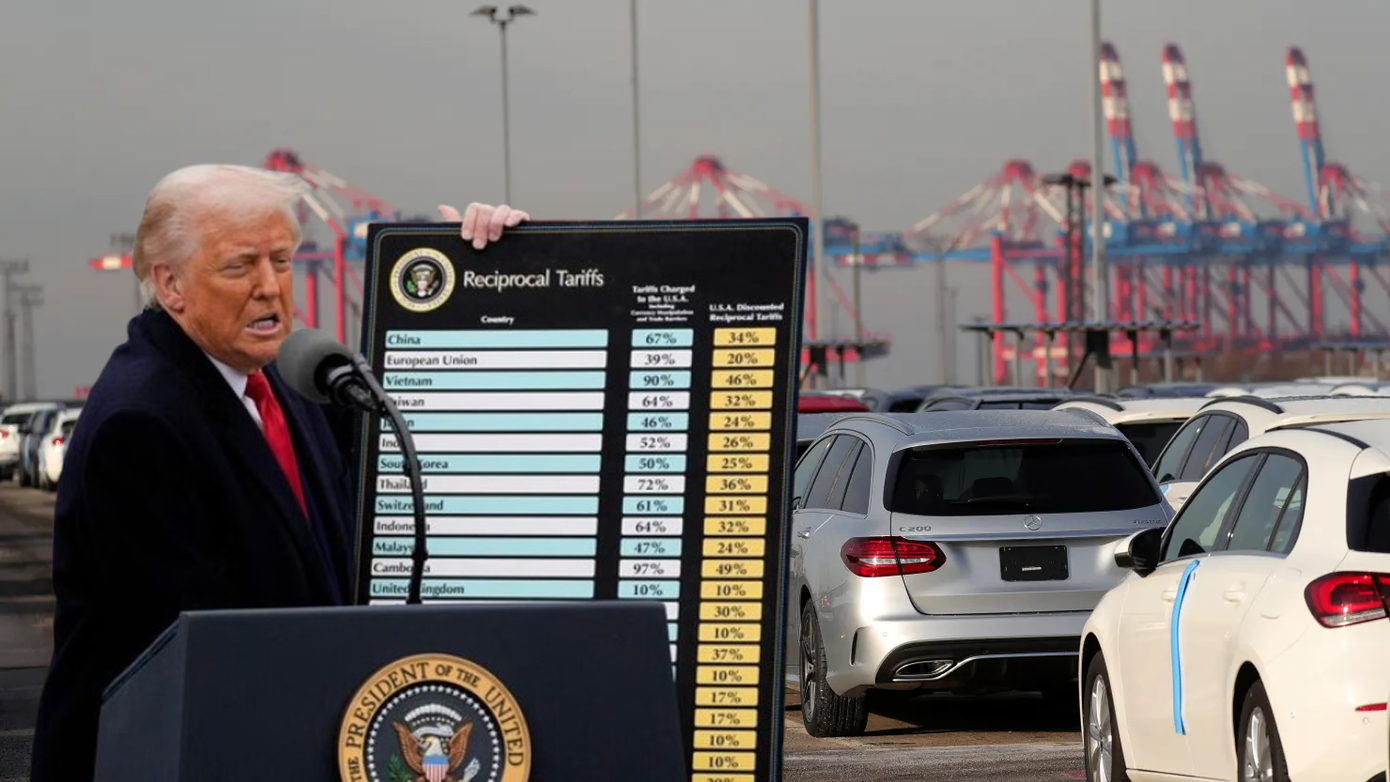 Các mặt hàng nhập khẩu phải chịu thuế riêng biệt là 25% theo Mục 232 của Đạo luật Thương mại 1962 như ô tô, thép và nhôm không bị áp thêm thuế đối ứng mới của Mỹ. Ảnh: Getty.