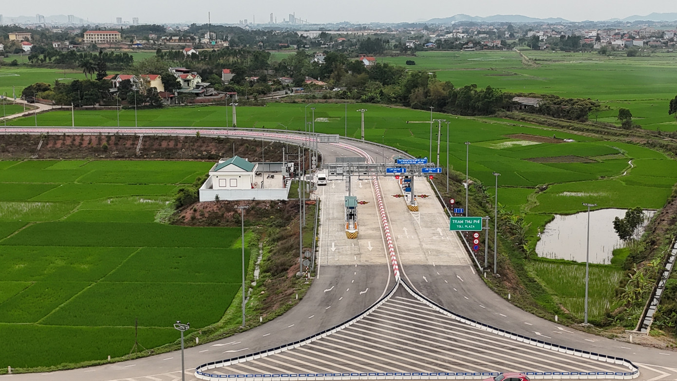 Từ 6h ngày 10/4 này, nút giao liên thông tại thị trấn Vôi (huyện Lạng Giang, Bắc Giang) với cao tốc Bắc Giang - Lạng Sơn sẽ chính thức đưa vào khai thác. Ảnh: Báo Giao thông.