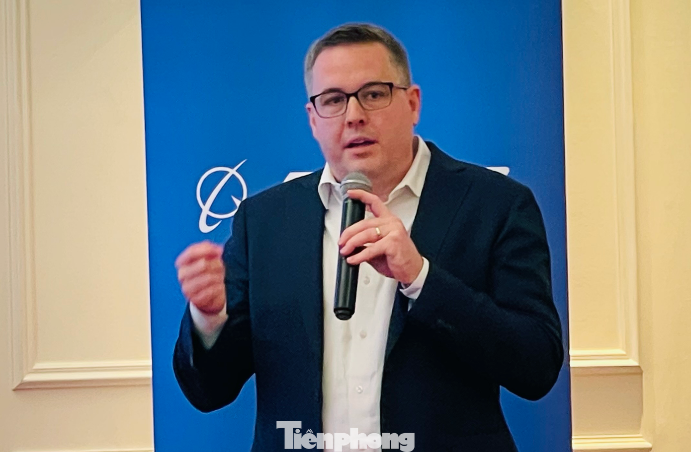 Ông Dave Schulte - Giám đốc Marketing Boeing. Ảnh: Lộc Liên. Ông Dave Schulte - Giám đốc Marketing Boeing. Ảnh: Lộc Liên.