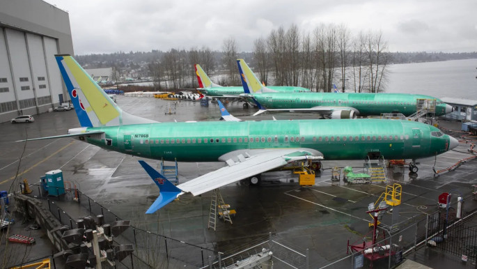 Hình ảnh một chiếc Boeing 737 Max 8 tại Trung Quốc. Ảnh: Bloomberg.
