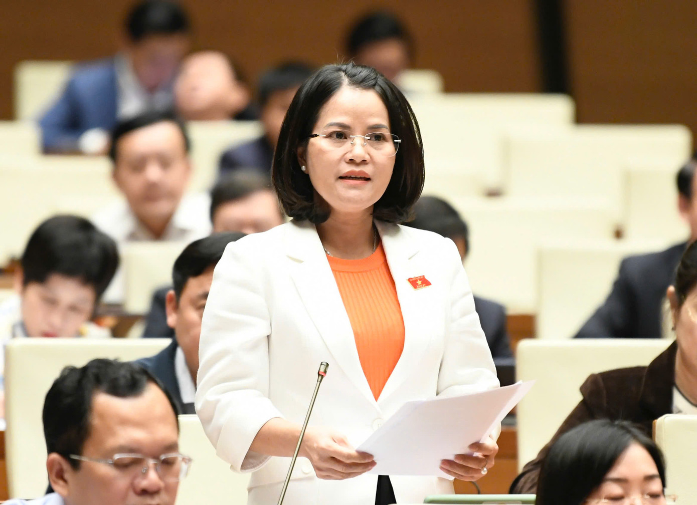 Đại biểu Quốc hội Nguyễn Hoàng Bảo Trân (Đoàn Bình Dương). Ảnh: Như Ý Đại biểu Quốc hội Nguyễn Hoàng Bảo Trân (Đoàn Bình Dương). Ảnh: Như Ý