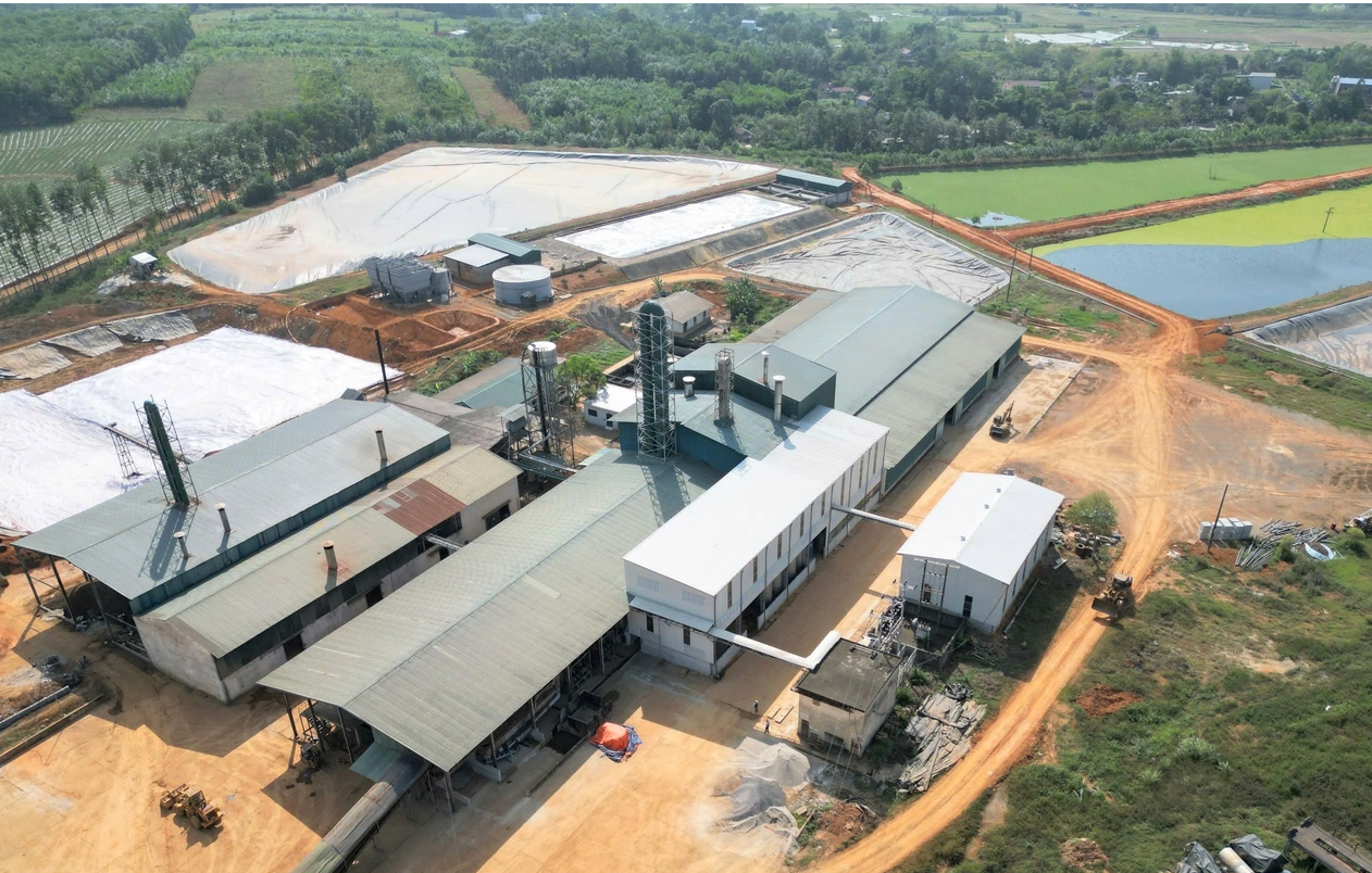 Nhà máy sản xuất tinh bột sắn tại xã Phúc Sơn, huyện Nho Quan.