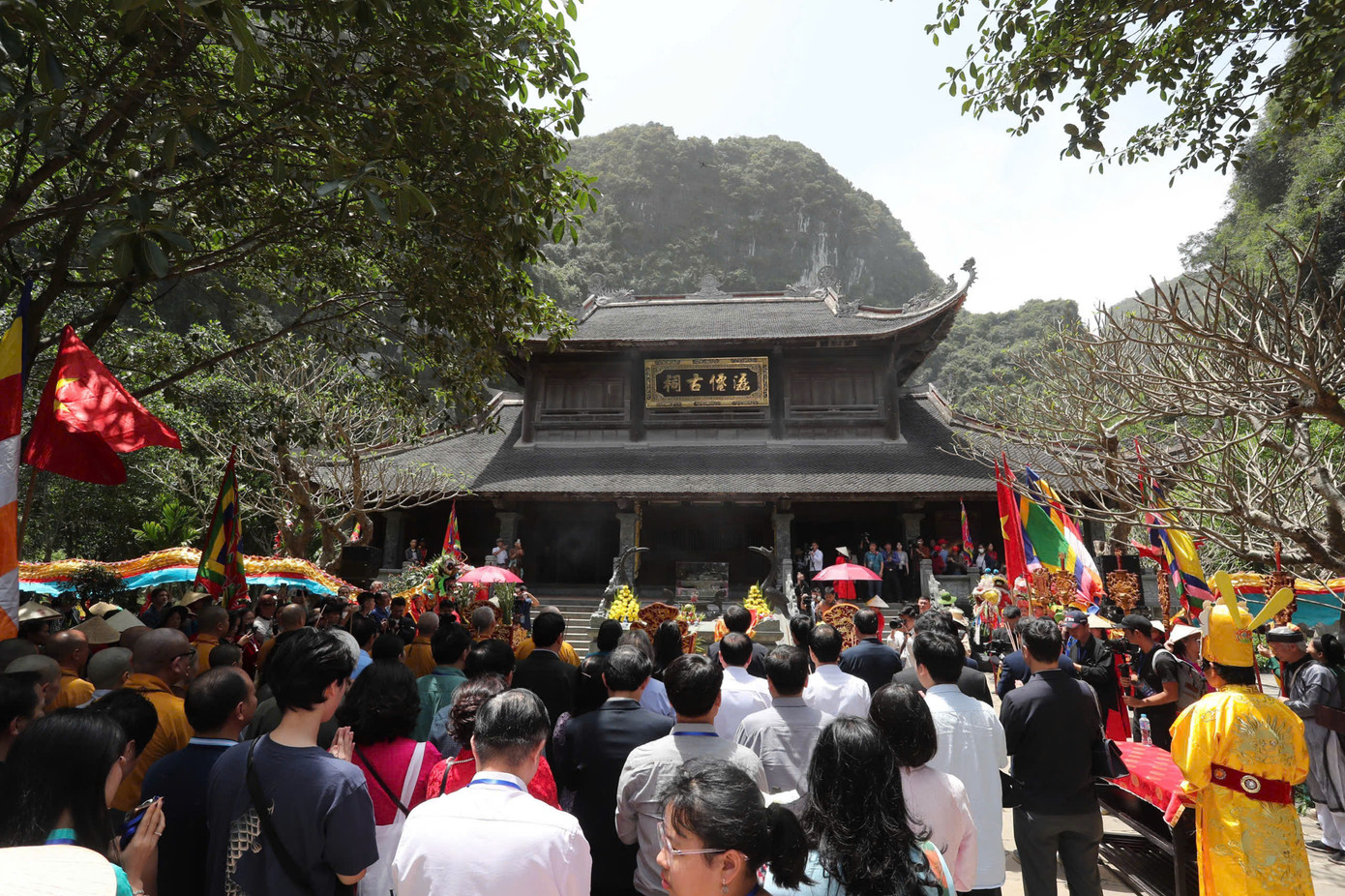 Một góc khuôn viên chùa Bái Đính. Ảnh: Như Ý. Một góc khuôn viên chùa Bái Đính. Ảnh: Như Ý.