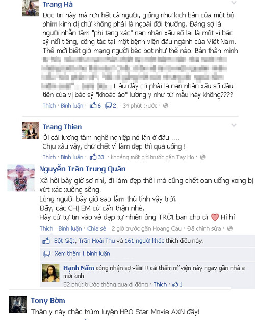 Cộng đồng róng động, bàng hoàng trước tin bác sĩ làm chết người rồi ném xác xuống sông phi tang. Cộng đồng róng động, bàng hoàng trước tin bác sĩ làm chết người rồi ném xác xuống sông phi tang