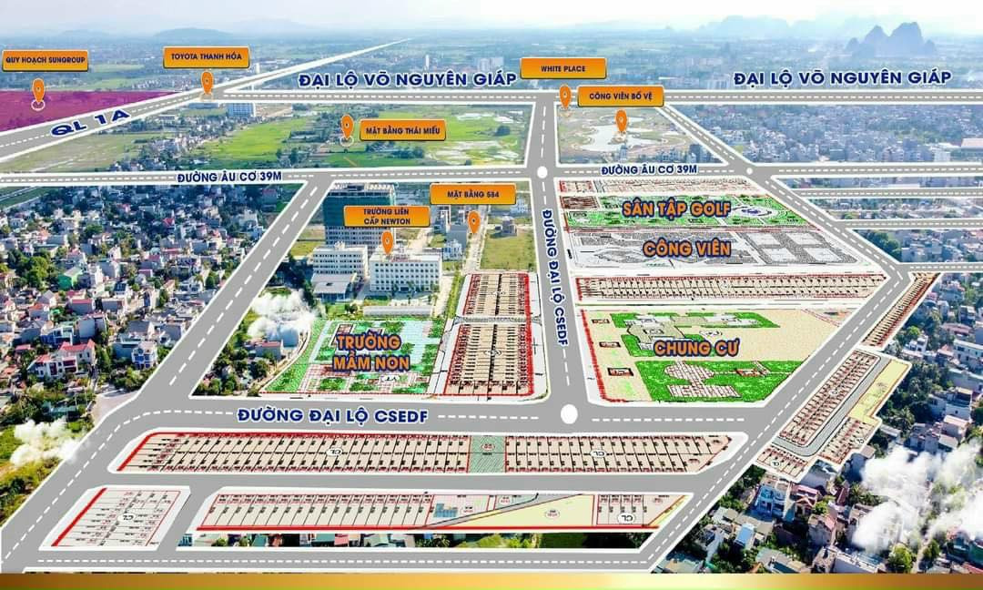 Đồ hoạ một số dự án trên địa bàn TP Thanh Hoá. Ảnh: Minh hoạ