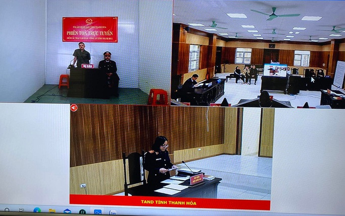 Toàn cảnh phiên xét xử trực tuyến Toàn cảnh phiên xét xử trực tuyến