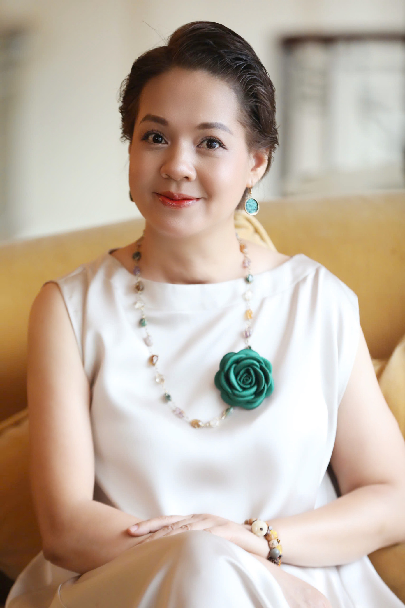 Đây là lần đầu MC Diễm Quỳnh đảm nhận vai trò giám khảo Hoa hậu Việt Nam. Ảnh: Hồng Vĩnh.