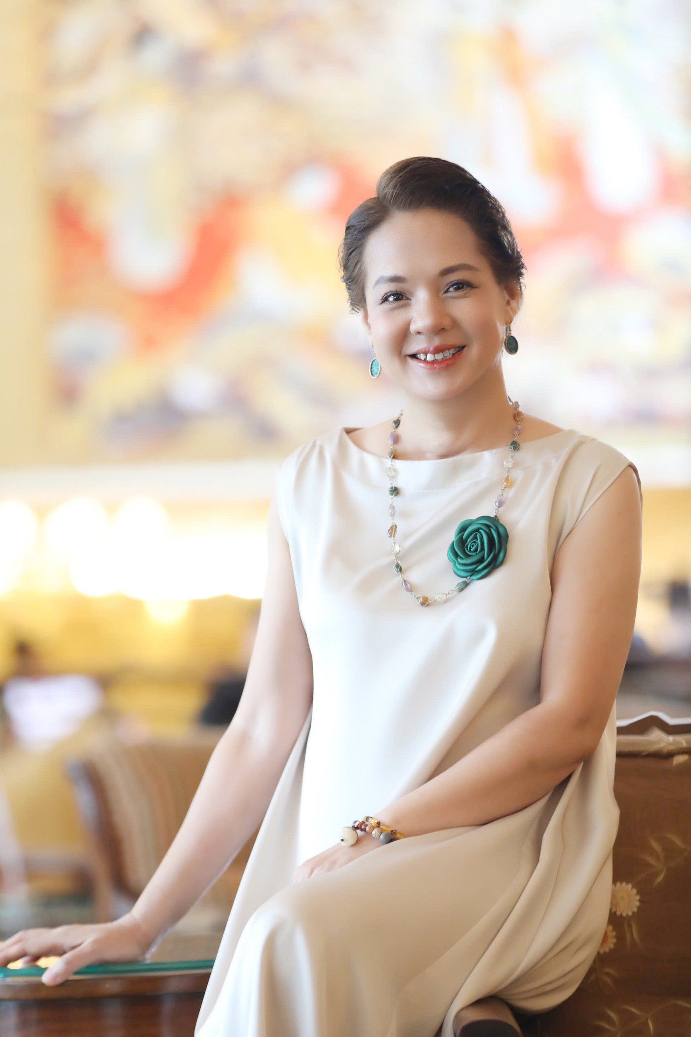 Đây là lần đầu MC Diễm Quỳnh đảm nhận vai trò giám khảo Hoa hậu Việt Nam. Ảnh: Hồng Vĩnh.