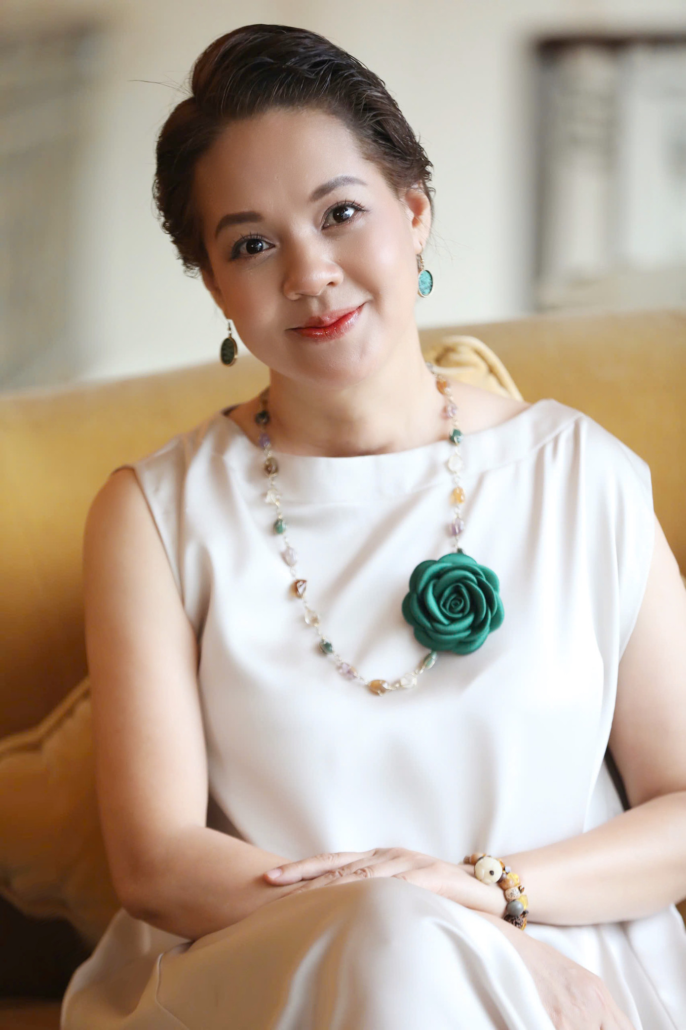 Đây là lần đầu MC Diễm Quỳnh đảm nhận vai trò giám khảo Hoa hậu Việt Nam. Ảnh: Hồng Vĩnh.