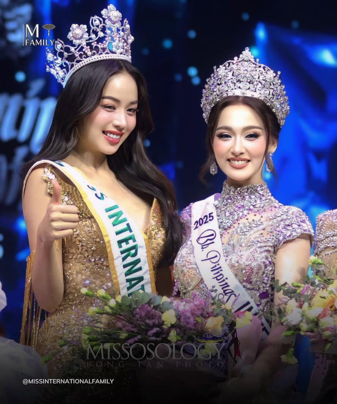 Katrina Anne Johnson được đương kim Hoa hậu Quốc tế Huỳnh Thị Thanh Thủy trao vương miện trong đêm chung kết. Thanh Thủy là giám khảo khách mời trong chung kết Binibining Pilipinas 2025.