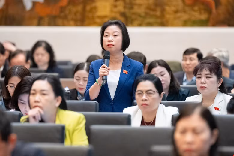 Đại biểu Phạm Thị Thanh Mai (đoàn Hà Nội).