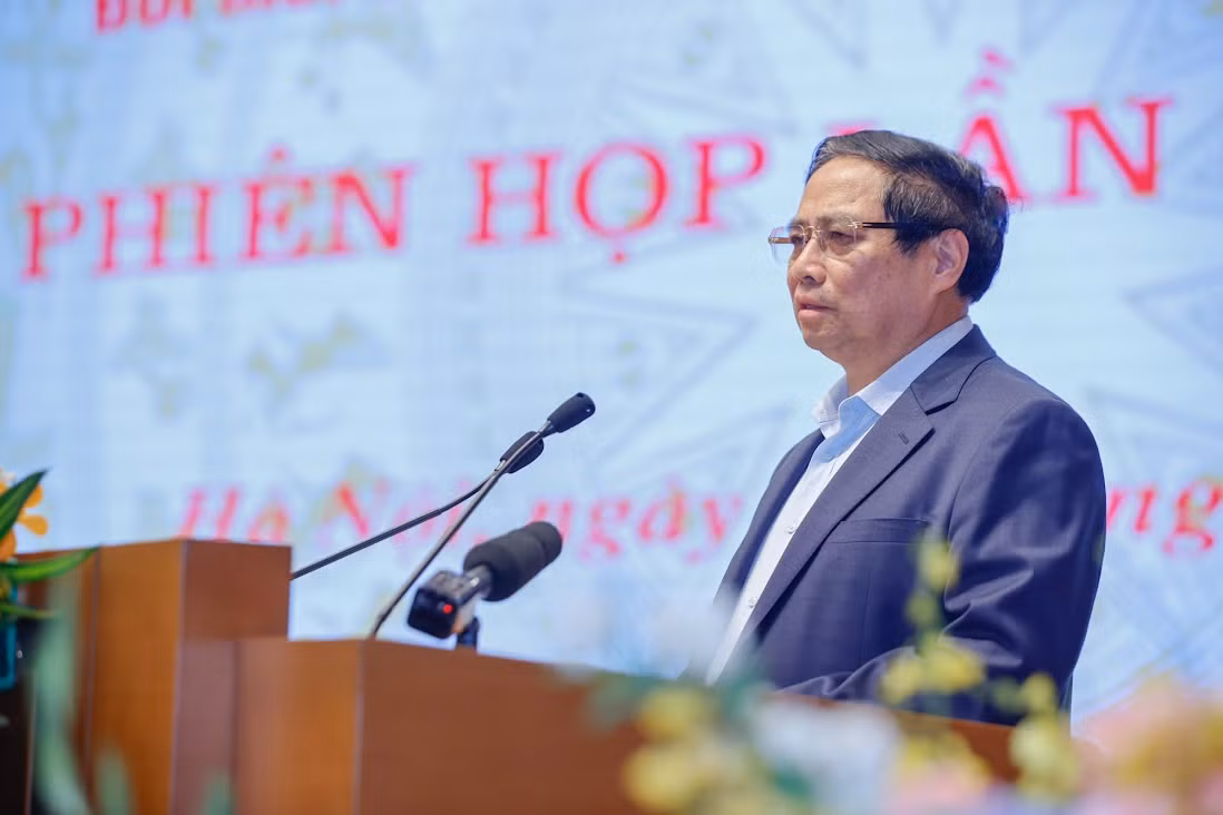 Thủ tướng Chính phủ Phạm Minh Chính phát biểu tại phiên họp. Ảnh: Nhật Bắc