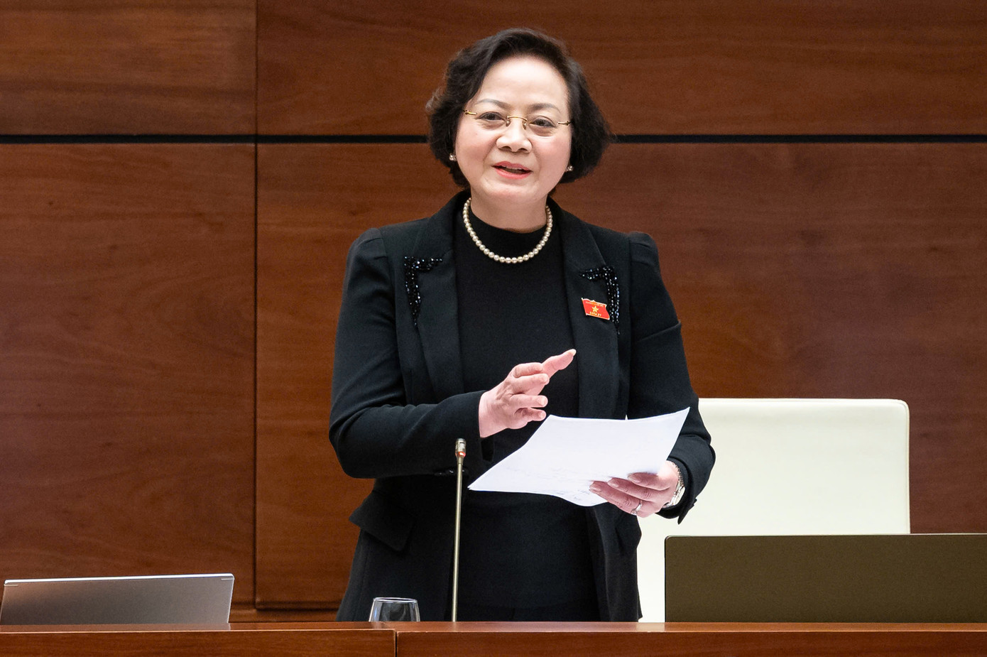 Bộ trưởng Bộ Nội vụ Phạm Thị Thanh Trà. Ảnh: QH Bộ trưởng Bộ Nội vụ Phạm Thị Thanh Trà. Ảnh: QH