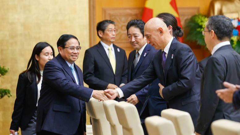 Thủ tướng Phạm Minh Chính chủ trì tọa đàm với các tập đoàn của Nhật Bản. Ảnh: VGP