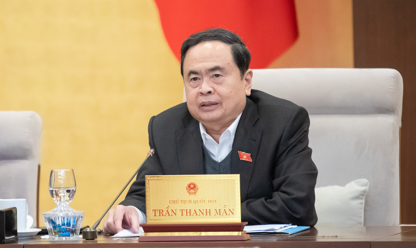 Chủ tịch Quốc hội Trần Thanh Mẫn phát biểu tại phiên họp Ủy ban Thường vụ Quốc hội.