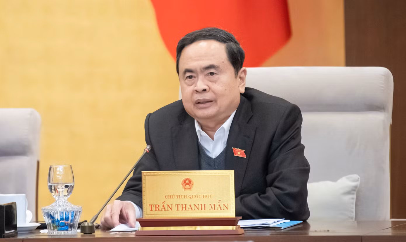 Chủ tịch Quốc hội Trần Thanh Mẫn phát biểu tại phiên họp Ủy ban Thường vụ Quốc hội.
