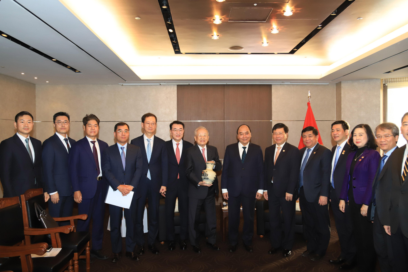 Chủ tịch nước Nguyễn Xuân Phúc tiếp lãnh đạo Tập đoàn CJ.