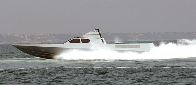 Loại thuyền cao tốc "tàng hình" mới mà SBS được cho là đang thử nghiệm. Loại thuyền cao tốc