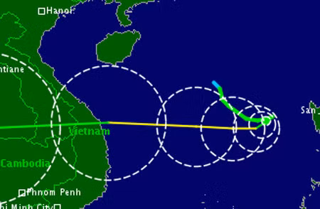 Các cơ quan dự báo khí tượng thế giới dự báo đường đi của bão. Ảnh: TRS.