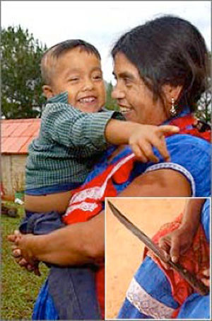 Chị Ines và con. Chị Ines và con