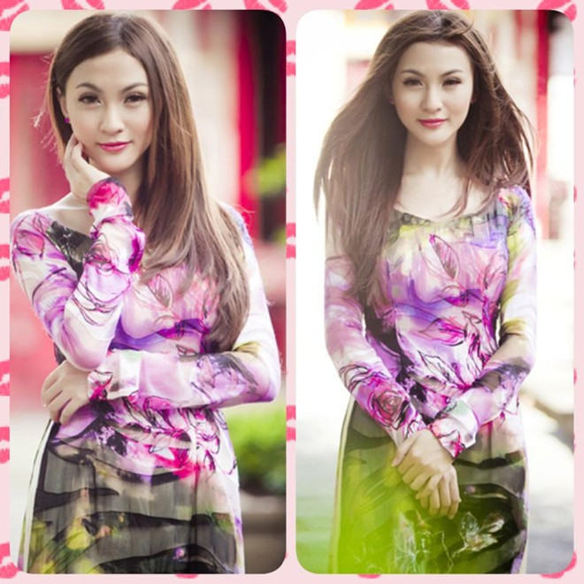 Kelly Nguyễn đón năm mới trong trang phục áo dài truyền thống. Bài viết: http://news.zing.vn/Cac-hot-girl-khoe-anh-xitin-don-nam-moi-post381891.html#category_featured.noibat Nguồn Zing News 