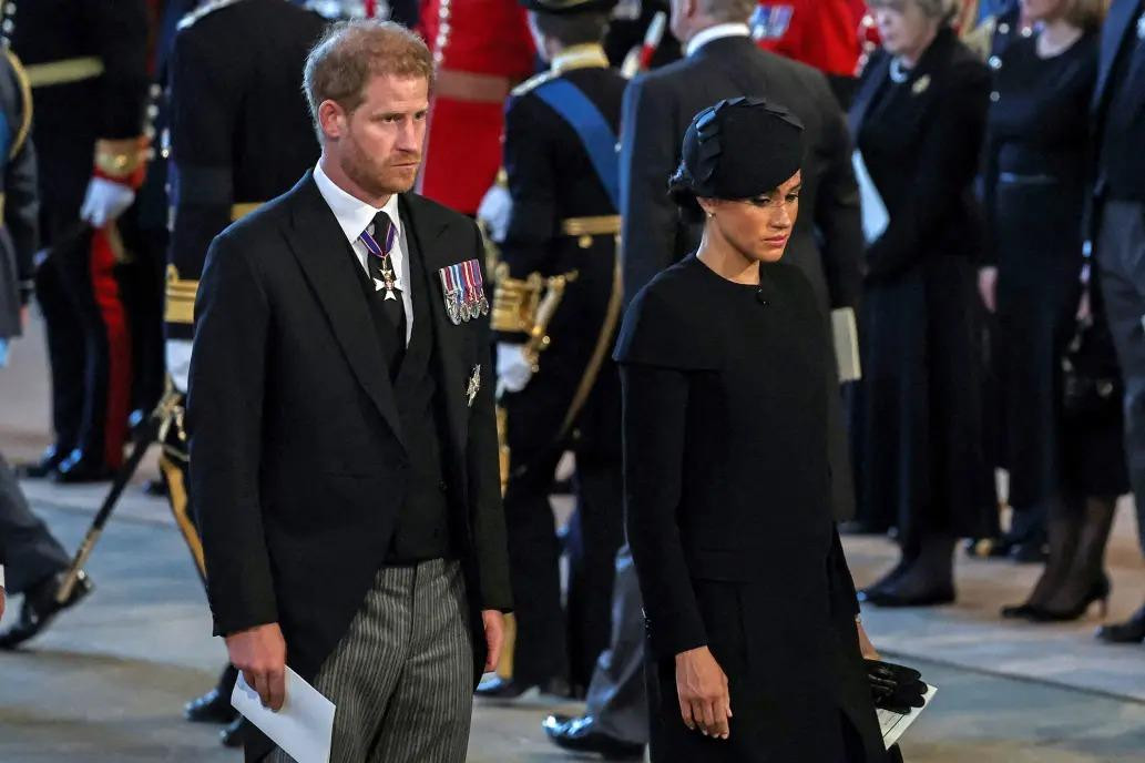 Hoàng tử Harry và Meghan Markle không được mời dự tiệc chiêu đãi tối 18/9. Ảnh: Getty Images.