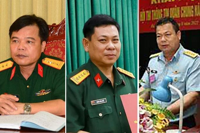 Từ trái sang phải: Đại tá Lê Hồng Nhân, Đại tá Quách Văn Nhỏ và Đại tá Vũ Hồng Sơn. Ảnh: NLĐ