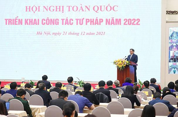 Hội nghị toàn quốc triển khai công tác tư pháp năm 2022. Ảnh: Bộ Tư pháp. Hội nghị toàn quốc triển khai công tác tư pháp năm 2022. Ảnh: Bộ Tư pháp.