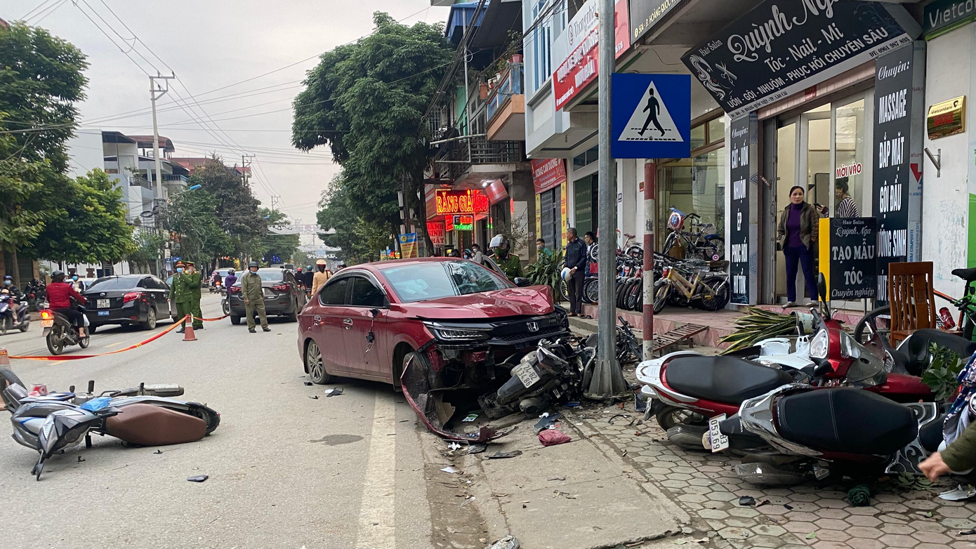 Hiện trường vụ tai nạn.