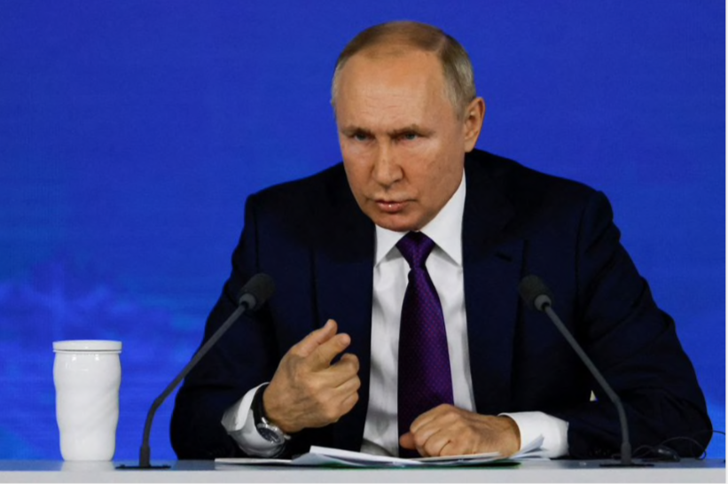 Tổng thống Nga Putin trong cuộc họp báo ngày 23/12. Ảnh: RT