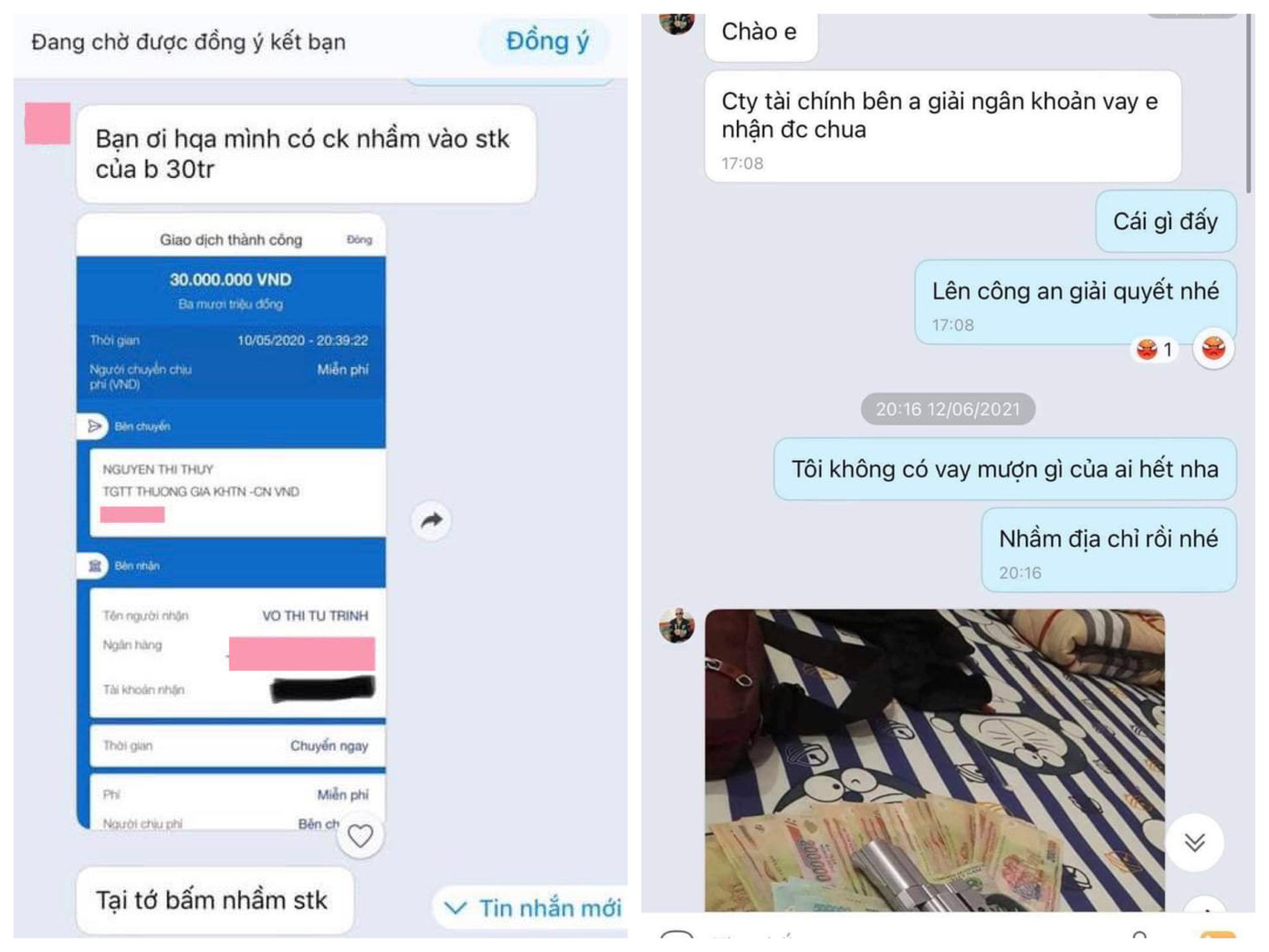 Đối tượng nhắn tin qua lại với ý định lừa đảo nạn nhân. Ảnh: PV