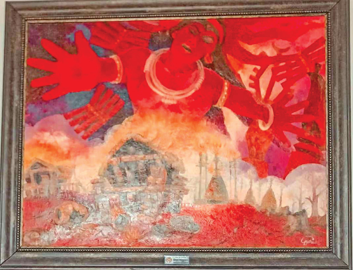 Bức tranh “Sự nổi giận của nữ thần mặt trời”