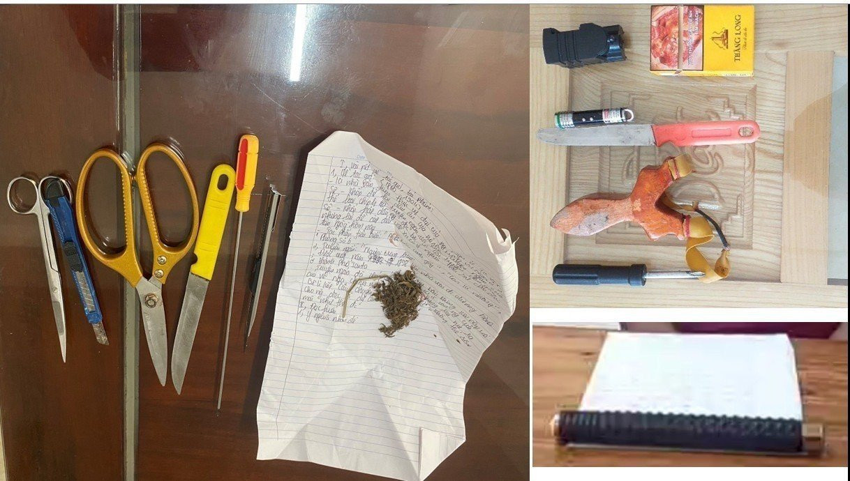 Tang vật lực lượng công an thu giữ