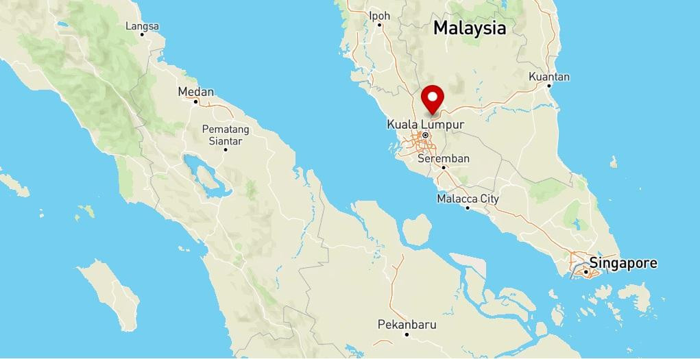 Vị trí vụ lở đất ở Malaysia sáng sớm 16/12.