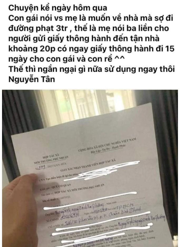 Hình ảnh và nội dung bà Nguyễn Thị Nguyệt Ảnh Xa Phương đăng lên mạng xã hội gây bức xúc dư luận