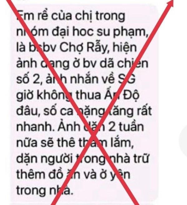 Thông tin thất thiệt đang lan truyền trên mạng xã hội