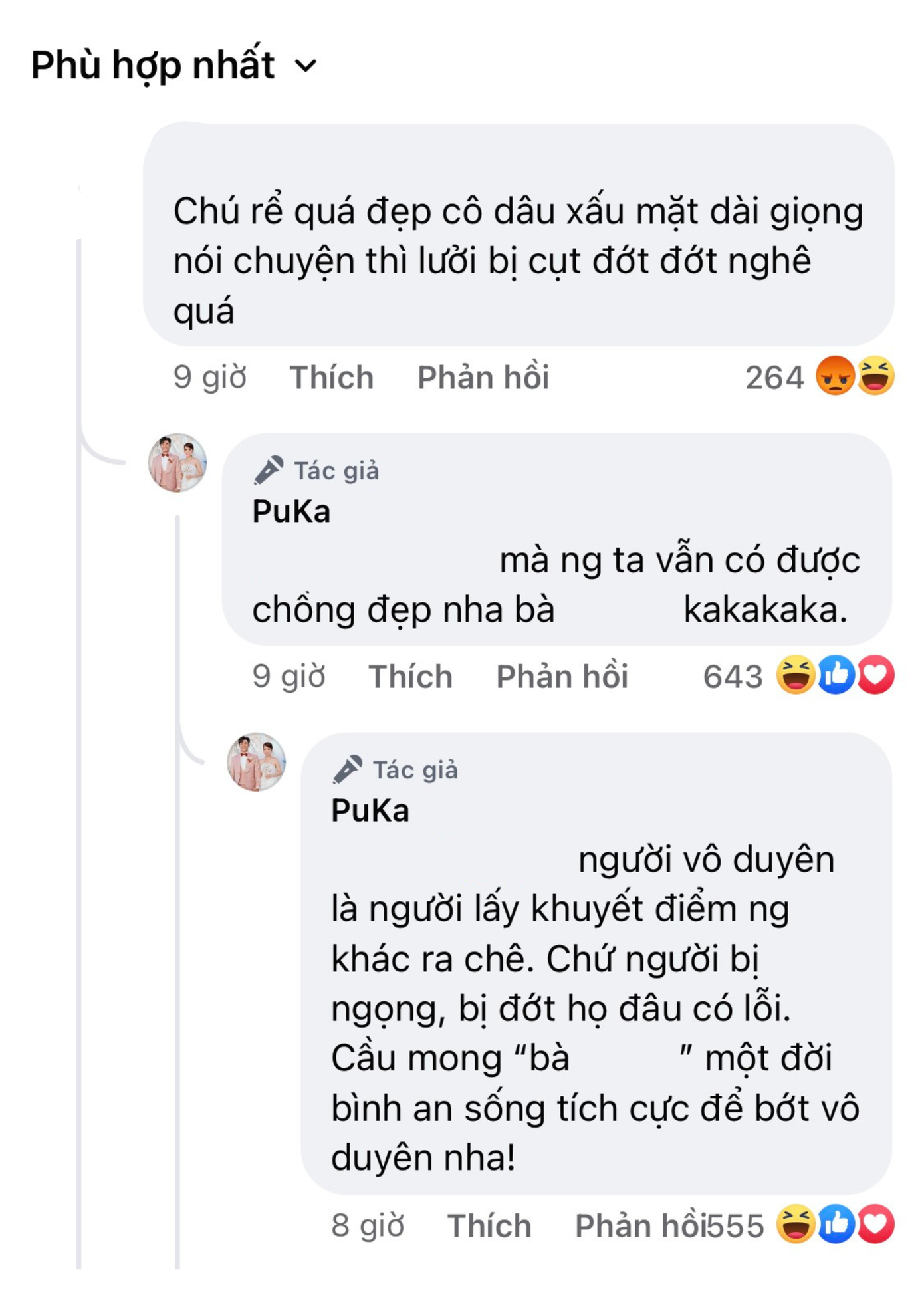 Màn đáp trả của Puka khiến đối phương phải nín lặng. Màn đáp trả của Puka khiến đối phương phải nín lặng.