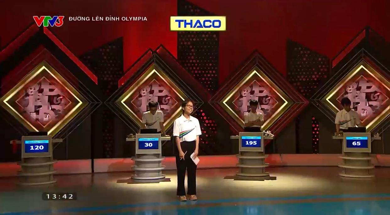 Sự tiếc nuối thể hiện rõ trong nét mặt của Phương Thảo. Nguồn ảnh: Đường Lên Đỉnh Olympia. Sự tiếc nuối thể hiện rõ trong nét mặt của Phương Thảo. Nguồn ảnh: Đường Lên Đỉnh Olympia.