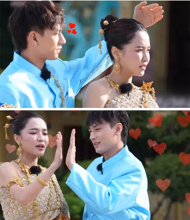 Cả hai luôn có những cử chỉ ngọt lịm dành cho nhau.