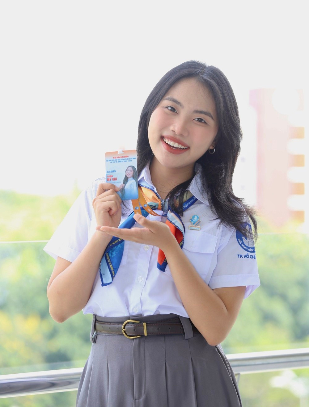 Phương Mỹ Chi rạng rỡ trong kì Đại hội đại biểu Hội Sinh viên Việt Nam TP.HCM lần thứ VII. Nguồn: Phương Mỹ Chi. Phương Mỹ Chi rạng rỡ trong kì Đại hội đại biểu Hội Sinh viên Việt Nam TP.HCM lần thứ VII. Nguồn: Phương Mỹ Chi.