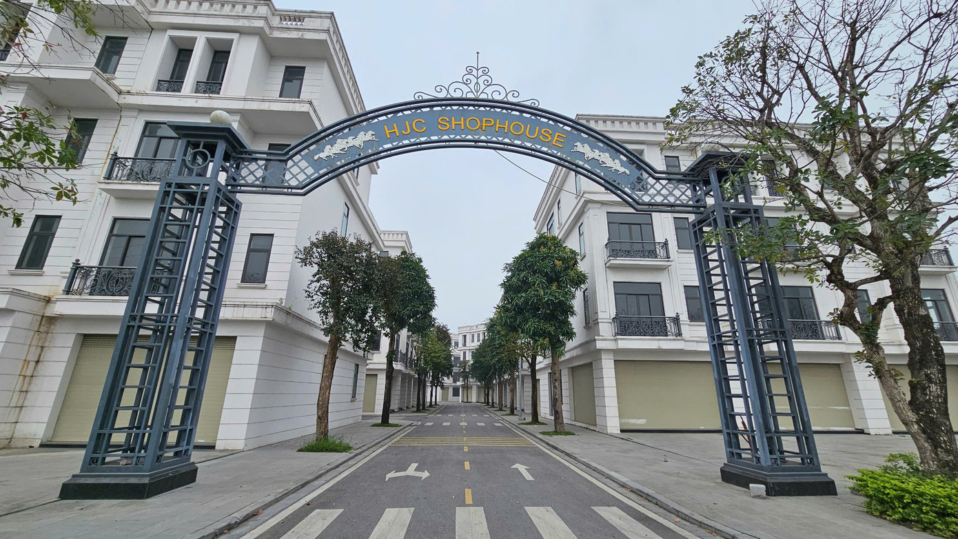 Dự án đã hoàn thiện khu shophouse từ năm 2022 với đồng bộ hạ tầng kỹ thuật, cây xanh, đường nội khu.