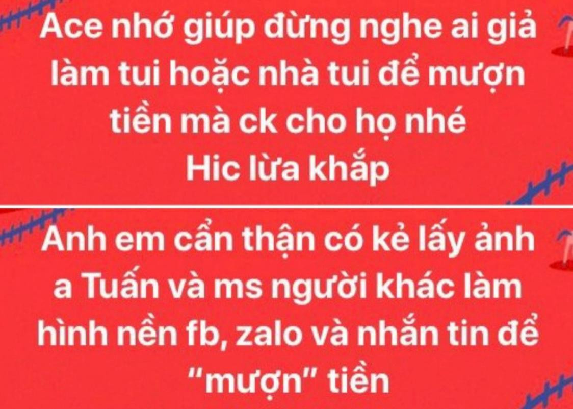 Lời cảnh báo của một lãnh đạo cấp huyện ở tỉnh Quảng Trị khi bị các đối tượng giả mạo tài khoản facebook, zalo để mượn tiền. Ảnh: Chụp lại màn hình L.N.