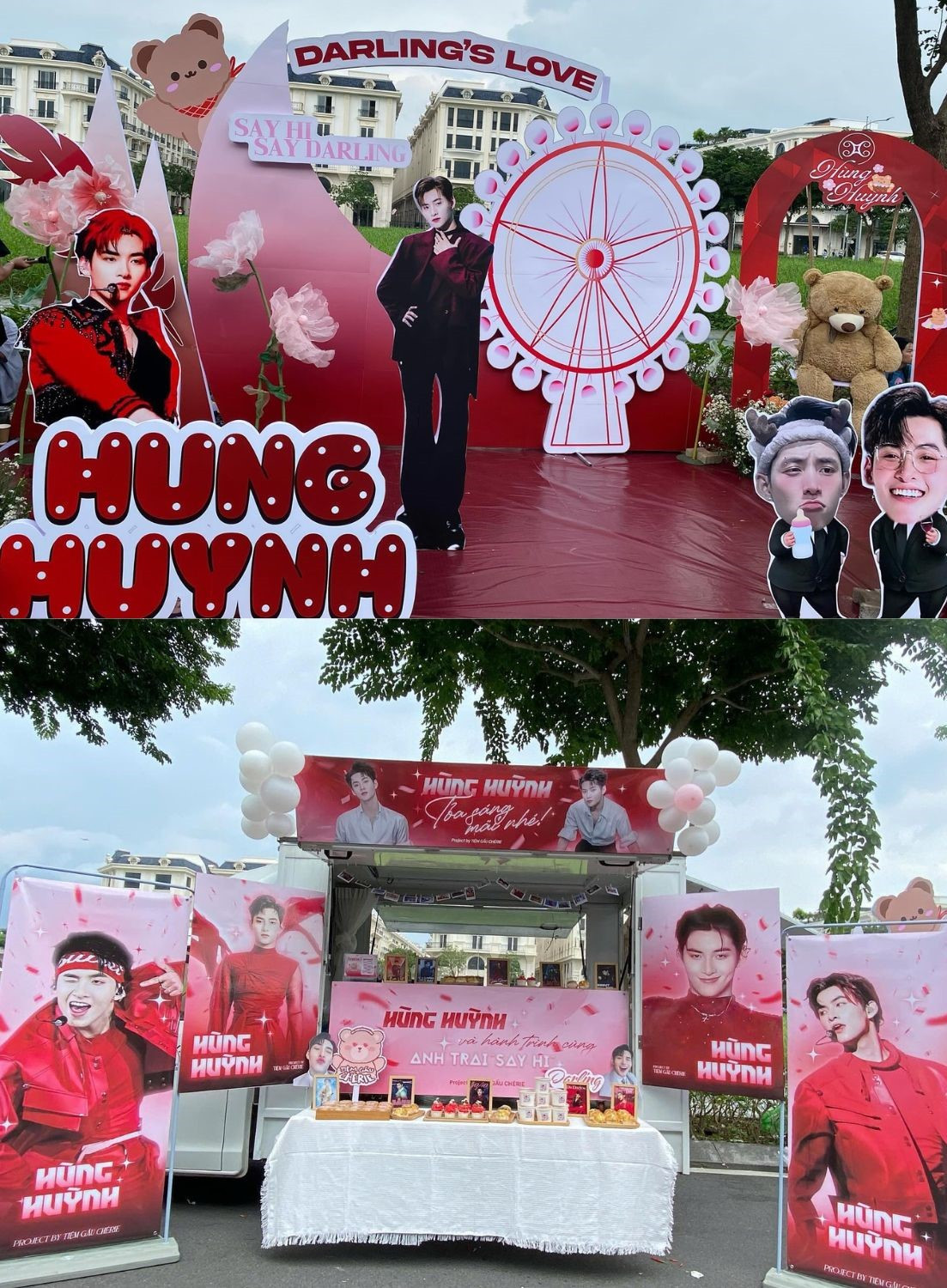 FC Hùng Huỳnh chọn tông màu đỏ cho food truck và booth chụp ảnh. Ảnh: FC Hùng Huỳnh FC Hùng Huỳnh chọn tông màu đỏ cho food truck và booth chụp ảnh. Ảnh: FC Hùng Huỳnh