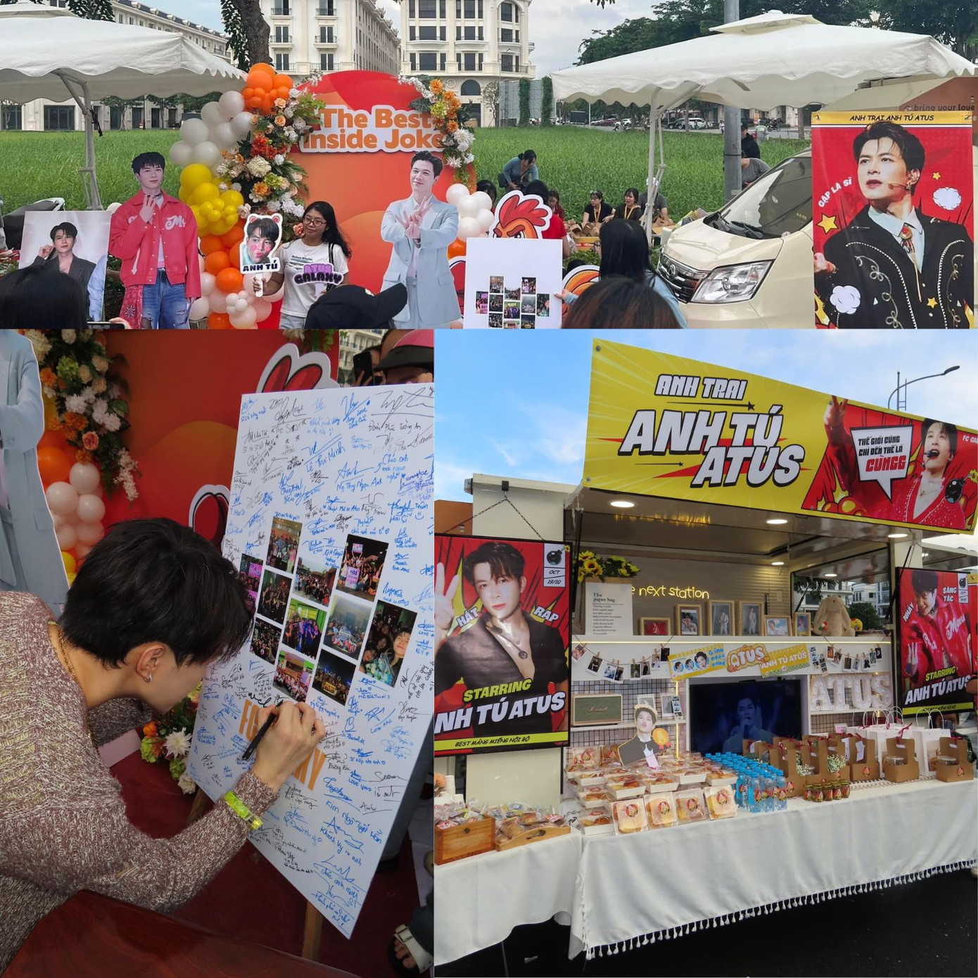 FC Anh Tú Atus còn chuẩn bị bảng ký tên cho fan và nghệ sĩ. Ảnh: @supportatus FC Anh Tú Atus còn chuẩn bị bảng ký tên cho fan và nghệ sĩ. Ảnh: @supportatus